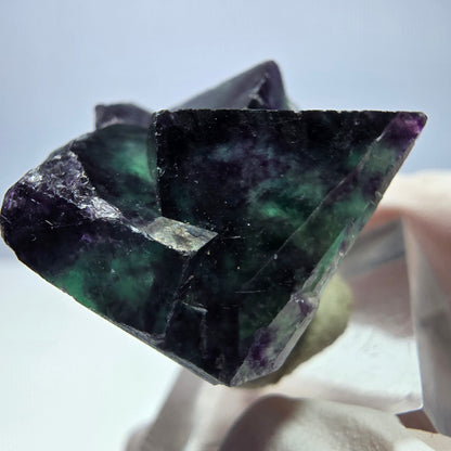 Seltene Phantom Fluorit Würfel Stufe, grün lila Okorusu, Namibia 36*24*23mm