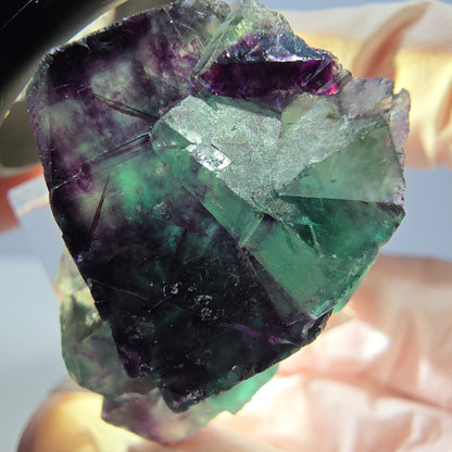 Seltene Phantom Fluorit Würfel Stufe, grün lila Okorusu, Namibia 39*26*21mm