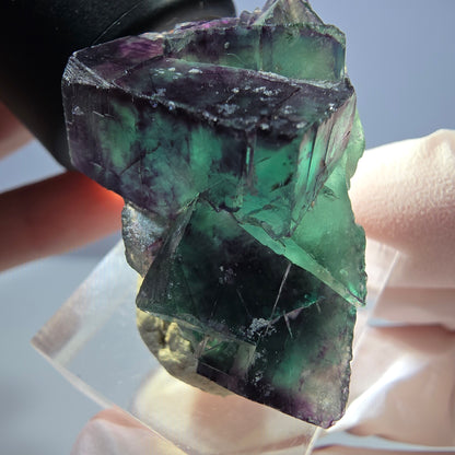 Seltene Phantom Fluorit Würfel Stufe, grün lila Okorusu, Namibia 39*26*21mm