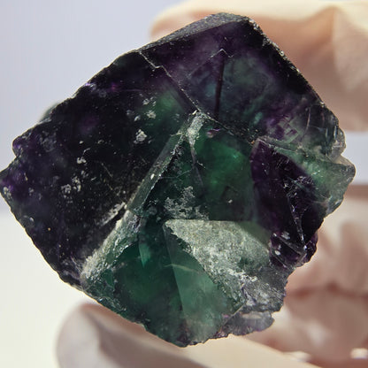 Seltene Phantom Fluorit Würfel Stufe, grün lila Okorusu, Namibia 39*26*21mm