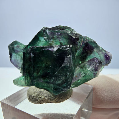 Seltene Phantom Fluorit Würfel Stufe, grün lila Okorusu, Namibia 46*30*20mm