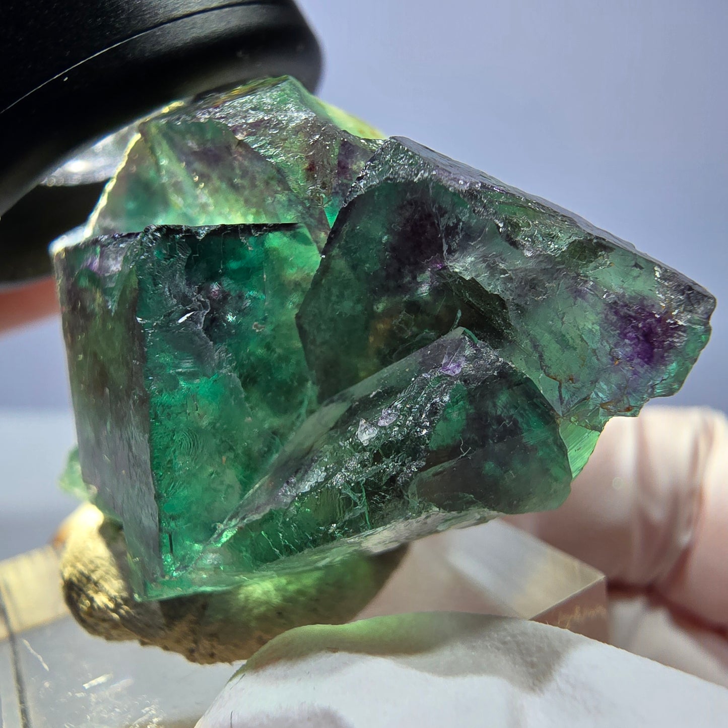 Seltene Phantom Fluorit Würfel Stufe, grün lila Okorusu, Namibia 46*30*20mm