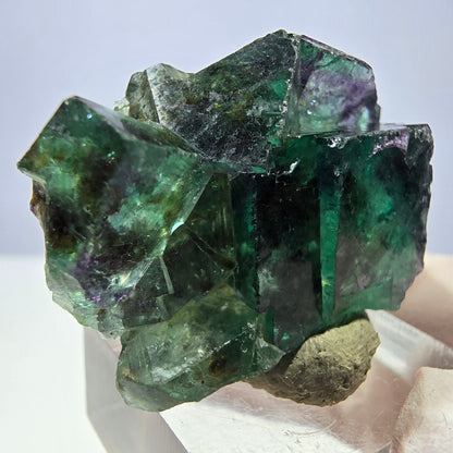 Seltene Phantom Fluorit Würfel Stufe, grün lila Okorusu, Namibia 46*30*20mm