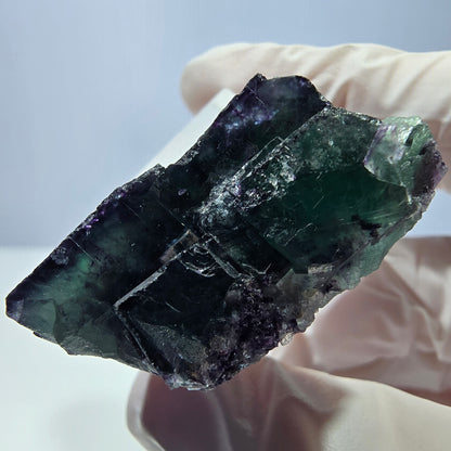 Seltene Phantom Fluorit Würfel Stufe, grün lila Okorusu, Namibia 39*29*16mm