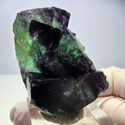 Seltene Phantom Fluorit Würfel Stufe, grün lila Okorusu, Namibia 43*32*21mm