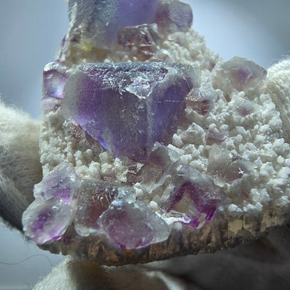 Cube de fluorite fantôme, spécimen de quartz vert violet, Omehane, Namibie, 58 x 3 322 mm 