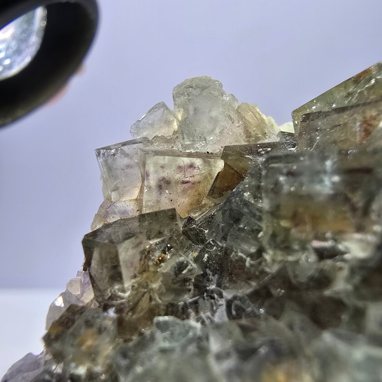Phantom Fluorite Cube Specimen Double-Sided Green Purple Yellow Okorusu Namibia 72*64*33mm 