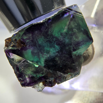 Clear Phantom Fluorite Cube Specimen zonal green purple Okorusu, Namibia 24*23*14mm 