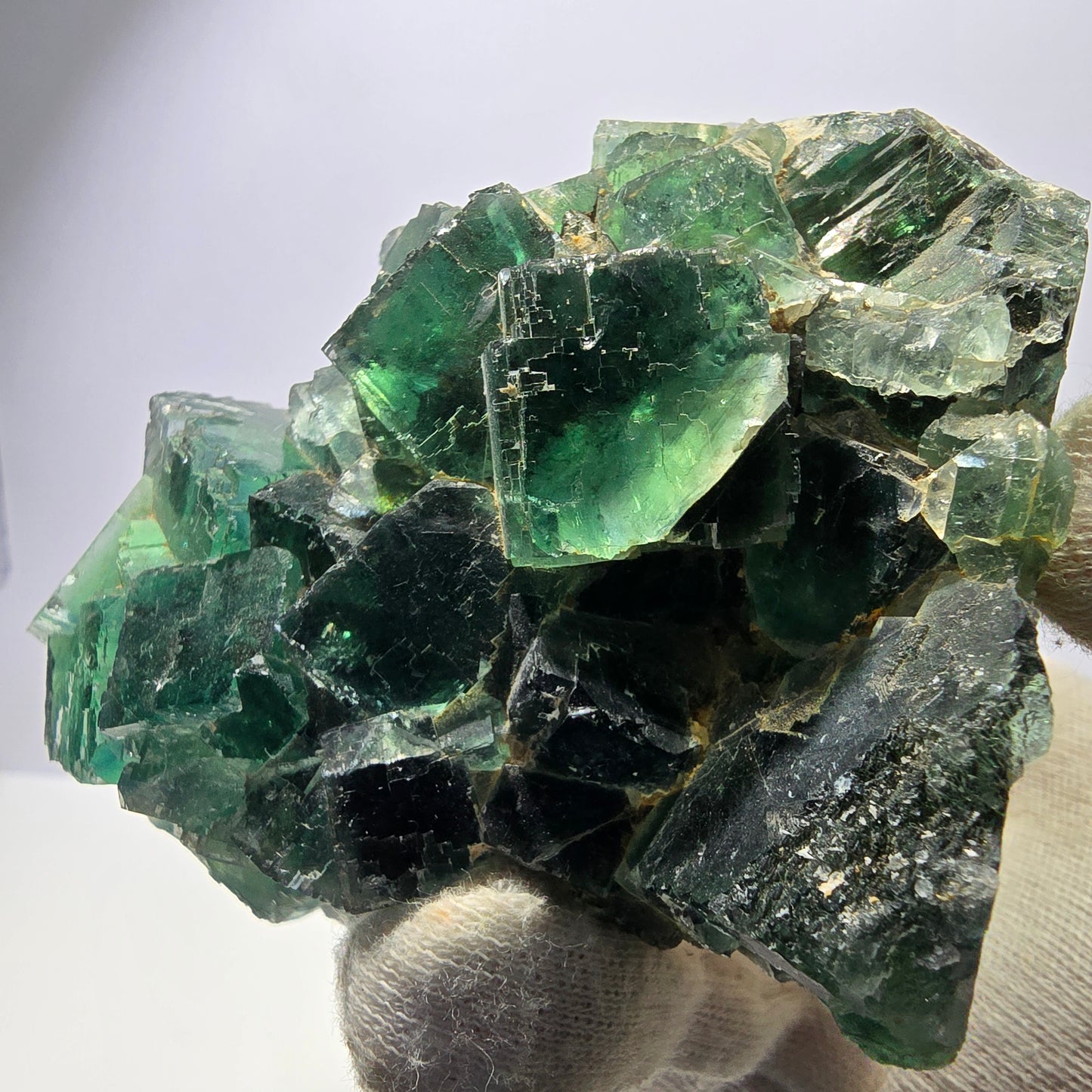 Grand spécimen de cube de fluorite fantôme, parqueté, vert Okorusu, Namibie 101*84*63mm 
