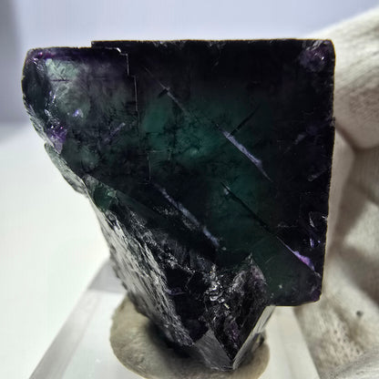 Klare Phantom Fluorit Würfel Stufe zonal grün lila Okorusu, Namibia 37*32*29mm
