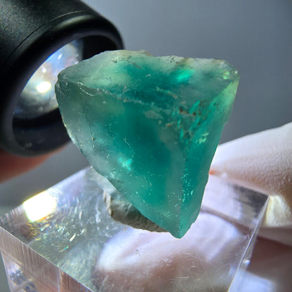 Klarer Phantom Fluorit Würfel parkettiert, grün Okorusu, Namibia 20*17*13mm