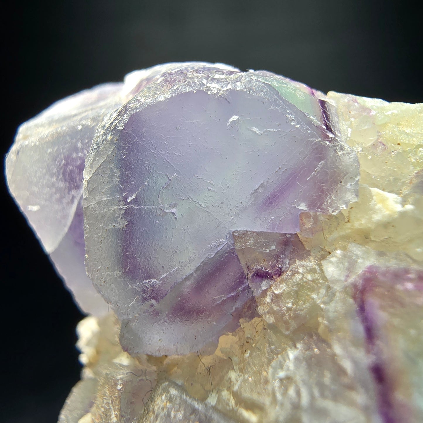Cube de fluorite fantôme vert violet, spécimen de quartz Omehane, namibie 50*32*24mm