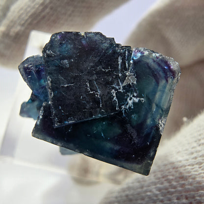 Phantom Fluorit Würfel Stufe, zonal - Neuer Fund! Okorusu, Namibia 25*29*17mm