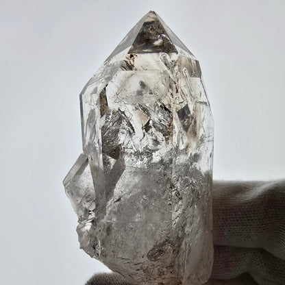 Enhydro Skeleton Smoky Quartz Scepter, UV Calcite Valentine Pocket Namibia 82*41*29mm 