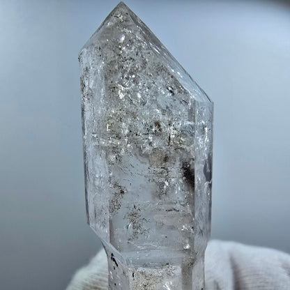 Enhydro Phantom Smoky Quartz Scepter with Calcite Valentine Pocket Goboboseb Namibia 53*19*13mm 