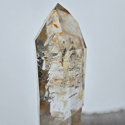 Enhydro Phantom Smoky Quartz Sceptre Tip 1x Bubble Goboboseb, Namibie 52*16*13mm 