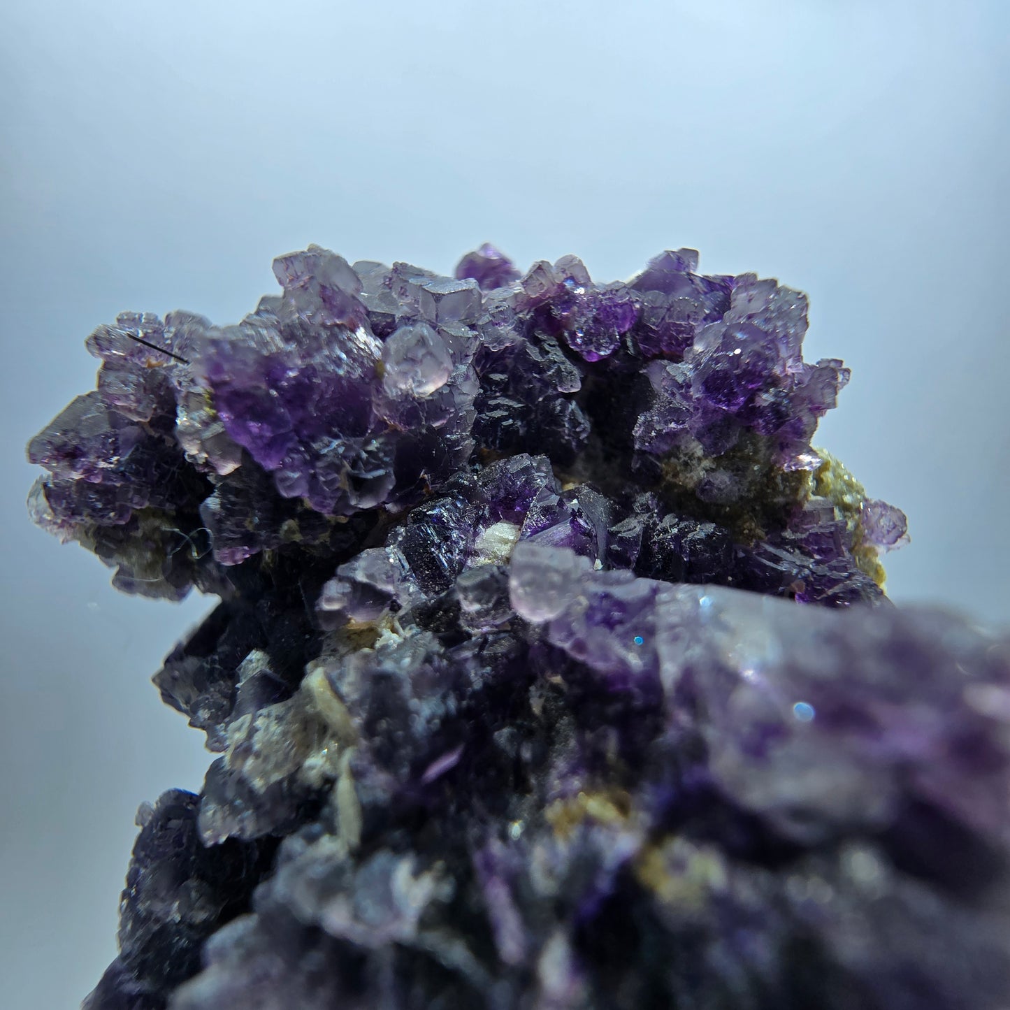 Cube de fluorite fantôme, hyalite, spécimen d'orthose, Erongo, Namibie, 63 x 40 x 28 mm 