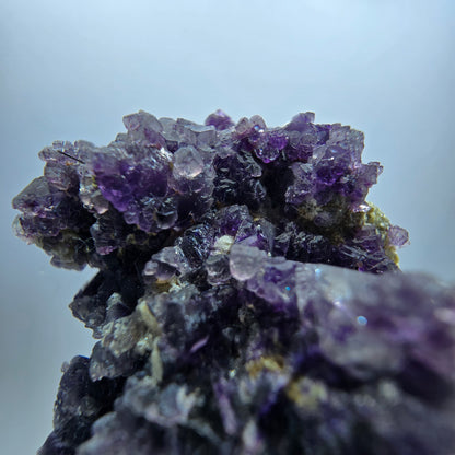 Cube de fluorite fantôme, hyalite, spécimen d'orthose, Erongo, Namibie, 63 x 40 x 28 mm 