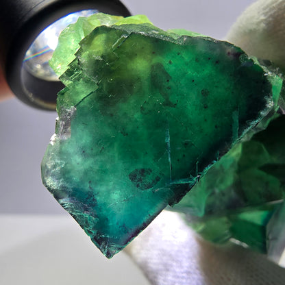 Spécimen de cube de fluorite fantôme, parqueté, Okorusu zonal, Namibie, 76 x 42 x 29 mm 