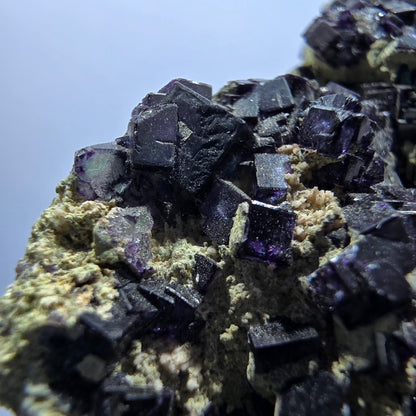Cube de fluorite fantôme zonal, spécimen d'orthose, Erongo, Namibie, 62 x 38 x 20 mm 