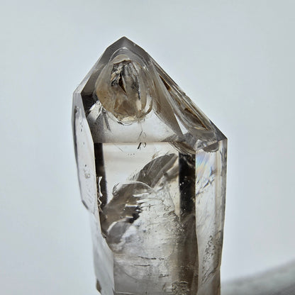 Enhydro Phantom Smoky Quartz Sceptre Tip 1x Bubble Goboboseb, Namibie 57*21*18mm 