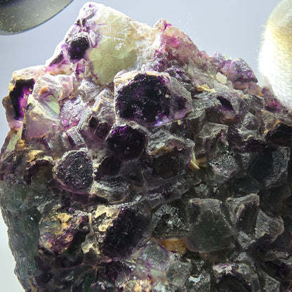 Grands cubes de fluorite vert violet zonal, spécimen d'hyalite Erongo, Namibie 96*67*42mm 