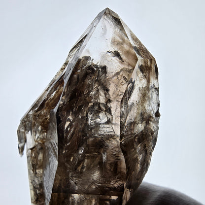 Enhydro Skeleton Smoky Quartz DT Scepter, 1x Bubble Valentine Pocket, Namibia 126*59*39mm 