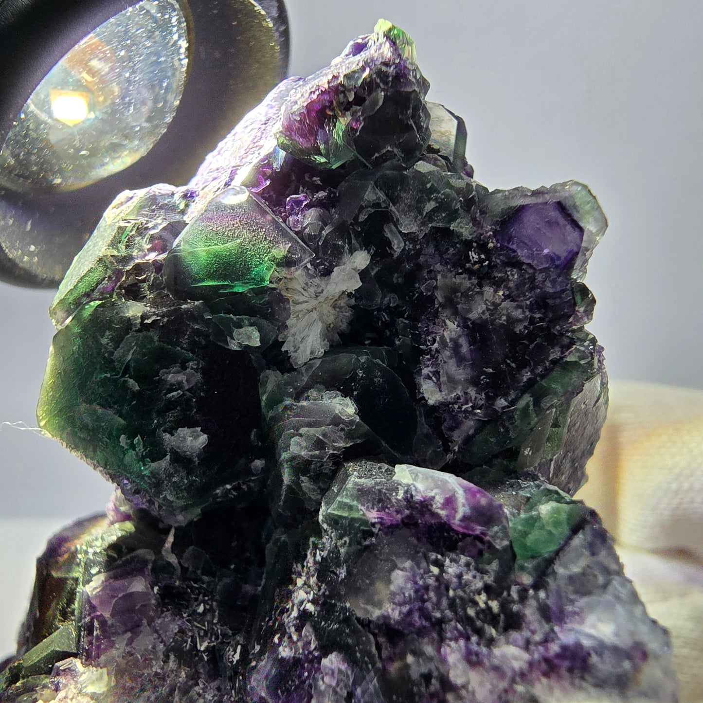 Große Fluorit Würfel Stufe, grün lila zonal Erongo Namibia 105*68*48mm