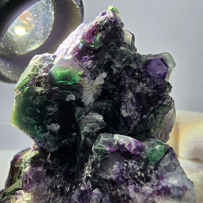 Große Fluorit Würfel Stufe, grün lila zonal Erongo Namibia 105*68*48mm