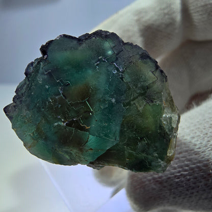Phantom Fluorit Würfel Stufe parkettiert zonal Okorusu, Namibia 30*24*22mm