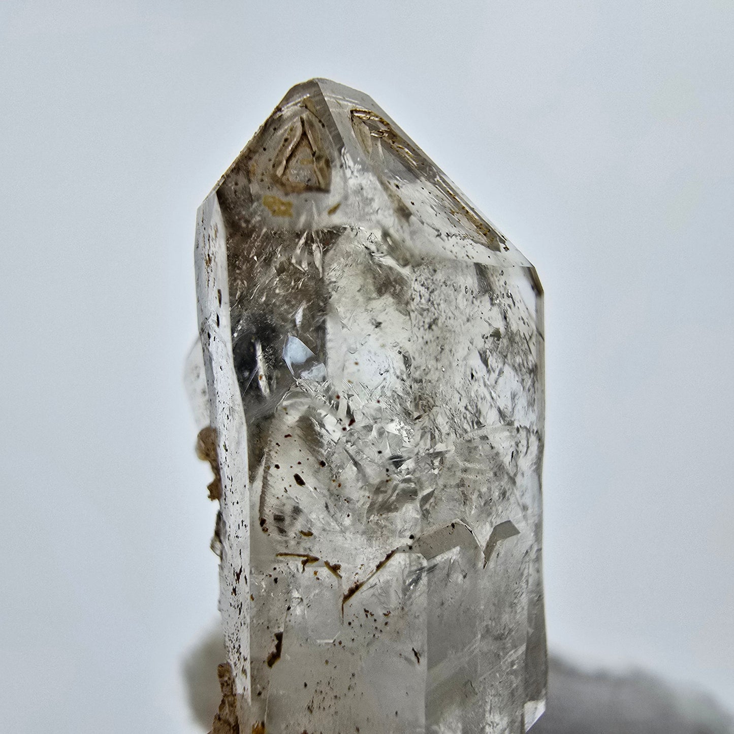 Embouts de sceptre à quartz fumé Enhydro Phantom 1x Bubble Goboboseb, Namibie 38*16*19mm 
