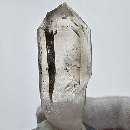 Enhydro Phantom Smoky Quartz Sceptre Tip 2x Bubble Goboboseb, Namibie 47*17*17mm 