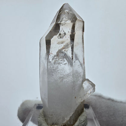 Enhydro Phantom Smoky Quartz Sceptre Tip 1x Bubble Goboboseb, Namibie 45*23*16mm 