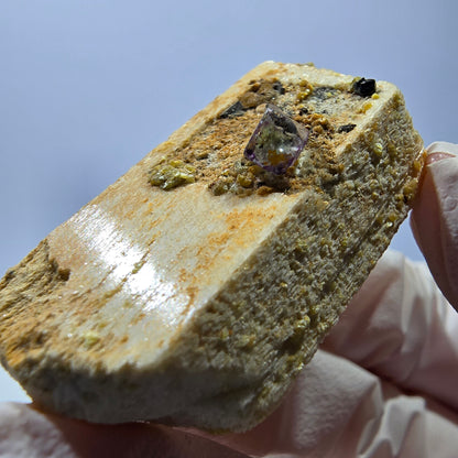 Cubes rares de fluorite, orthoclase, tourmaline schorl, Erongo, Namibie, 41*22*14 mm 