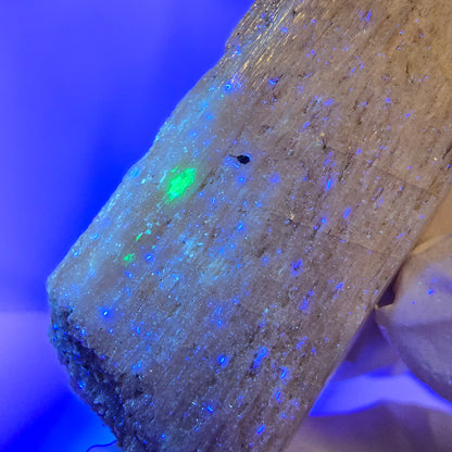 Spécimen rare d'opale hyalite, d'orthose et de tourmaline schorl provenant d'Erongo, en Namibie, 56*26*17 mm 