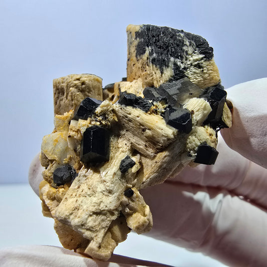 Seltene Schörl Turmalin, Rauchquarz, Orthoklas Stufe Erongo, Namibia 50*35*21mm