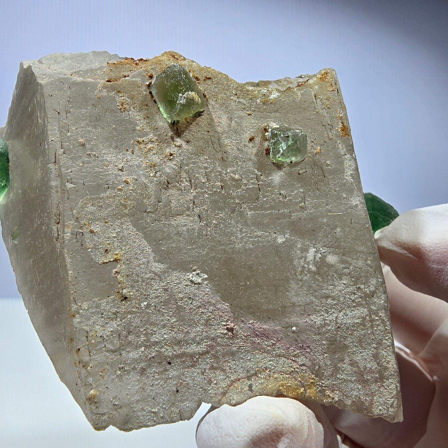 Phantom Fluorit Würfel Rauchquarz,Hyalit Opal Schörl Turmalin Erongo, Namibia 85*60*38mm