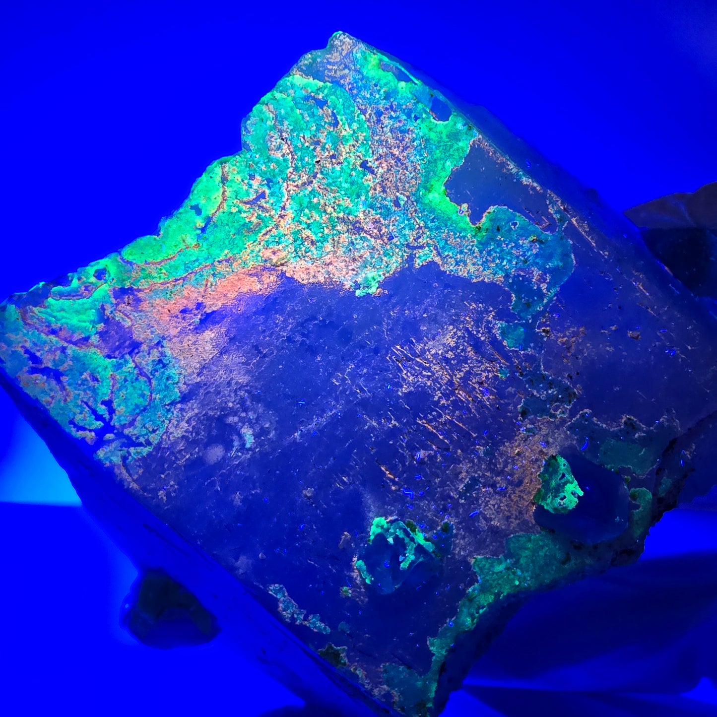 Phantom Fluorit Würfel Rauchquarz,Hyalit Opal Schörl Turmalin Erongo, Namibia 85*60*38mm