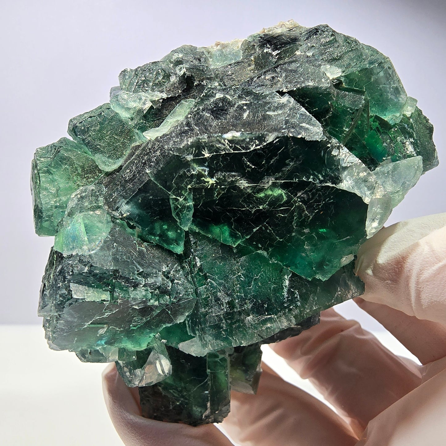 Große Phantom Fluorit Würfel Stufe, parkettiert, gürn Okorusu Namibia 89*64*59mm