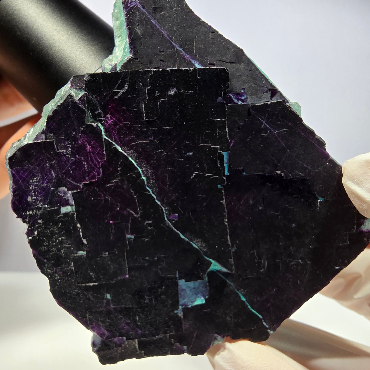 XL Phantom Fluorit Würfel Stufe grün lila 11:11 Angel Pocket Okorusu, Namibia 76*71*26mm