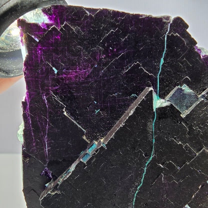 XL Phantom Fluorit Würfel Stufe grün lila 11:11 Angel Pocket Okorusu, Namibia 76*71*26mm