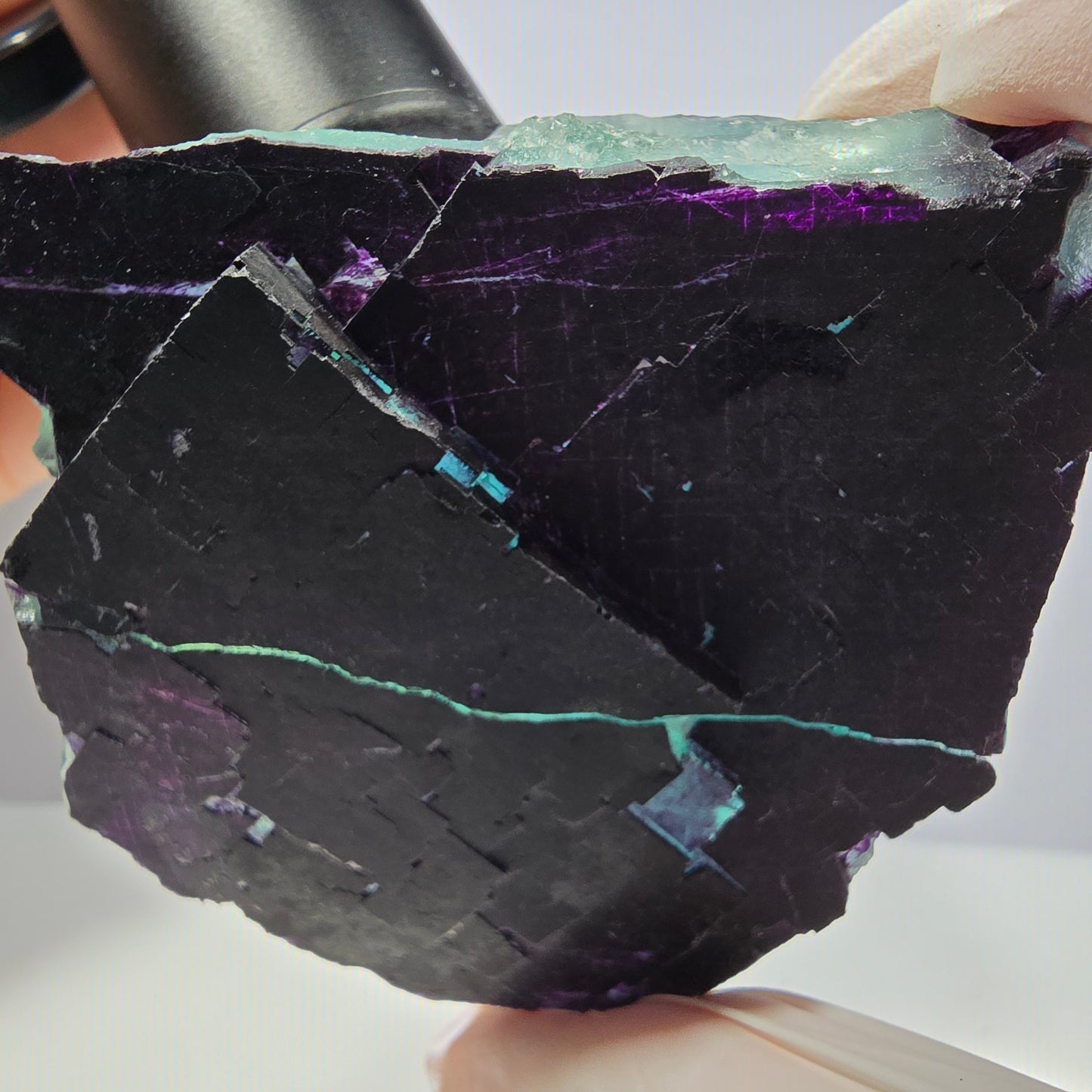 XL Phantom Fluorit Würfel Stufe grün lila 11:11 Angel Pocket Okorusu, Namibia 76*71*26mm