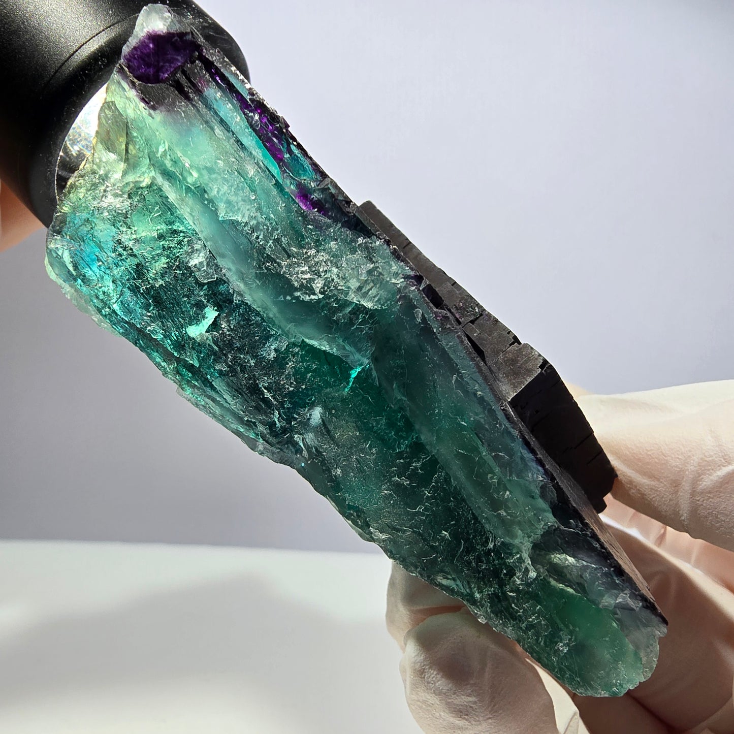 XL Phantom Fluorit Würfel Stufe grün lila 11:11 Angel Pocket Okorusu, Namibia 76*71*26mm