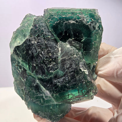 Große Phantom Fluorit Würfel Stufe, parkettiert, gürn Okorusu, Namibia 90*67*64mm