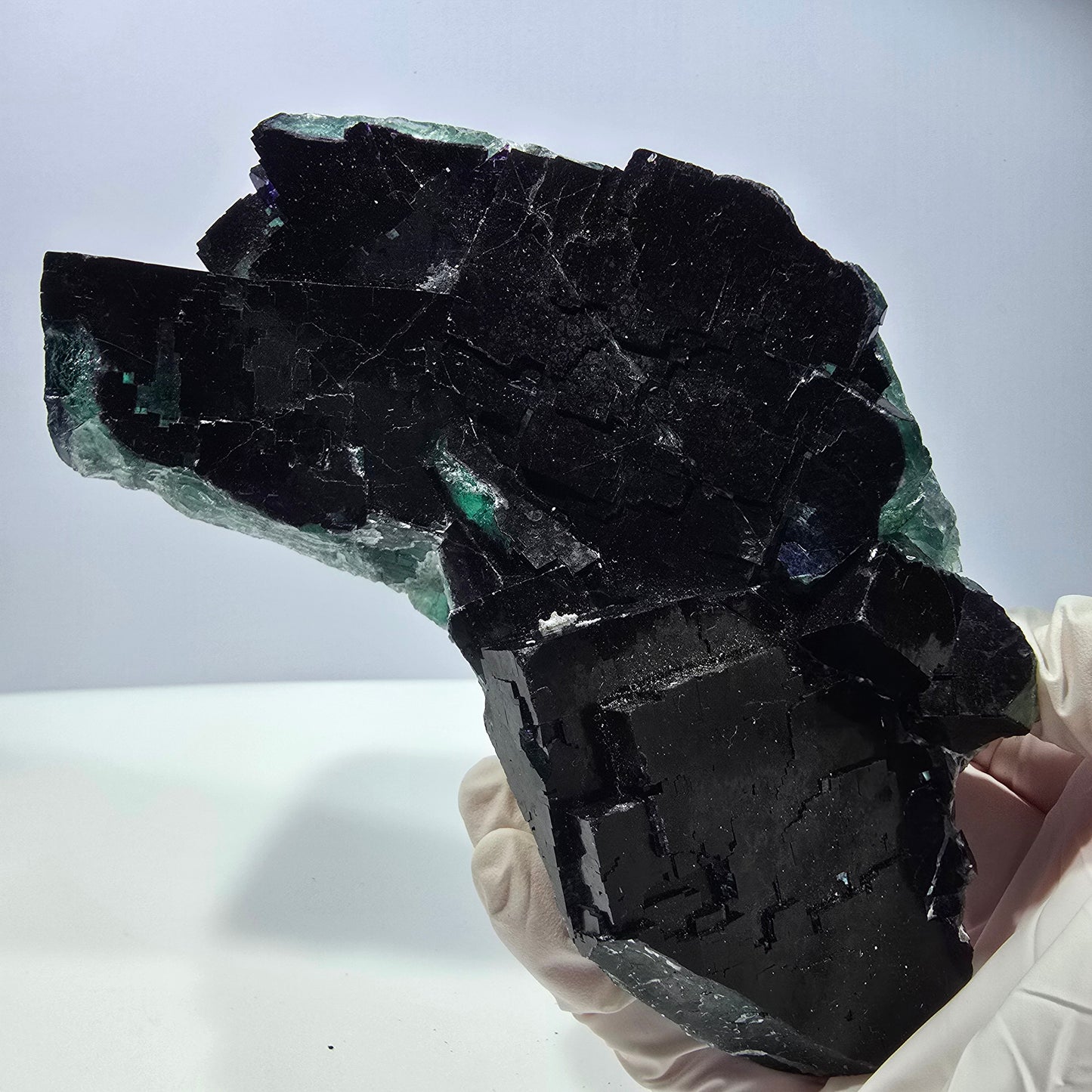 XL Phantom Fluorit Würfel Stufe grün lila 11:11 Angel Pocket Okorusu, Namibia 150*78*43mm