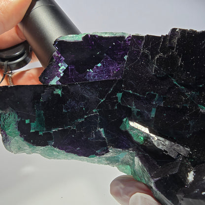 XL Phantom Fluorit Würfel Stufe grün lila 11:11 Angel Pocket Okorusu, Namibia 150*78*43mm