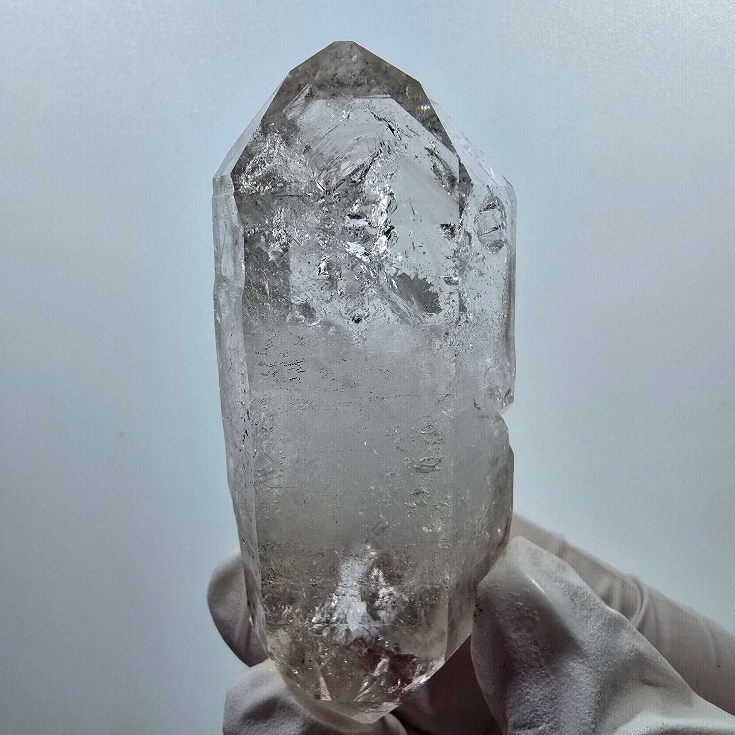 Seltene Rauchquarz DT Skelett Zepter Spitze Goboboseb, Namibia 72*30*21mm