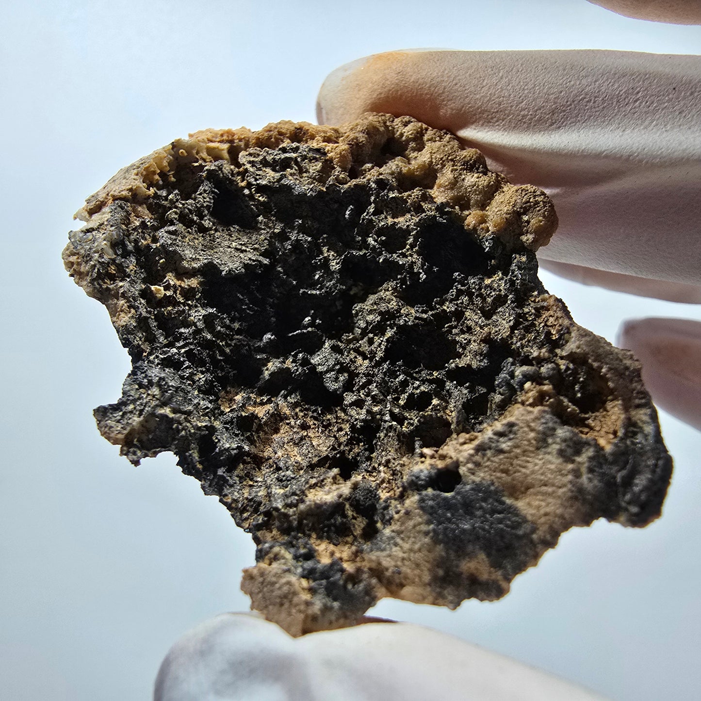 Klare Phantom Rauchquarz, Hämatit auf Matrix Stufe Goboboseb, Namibia 49*38*39mm