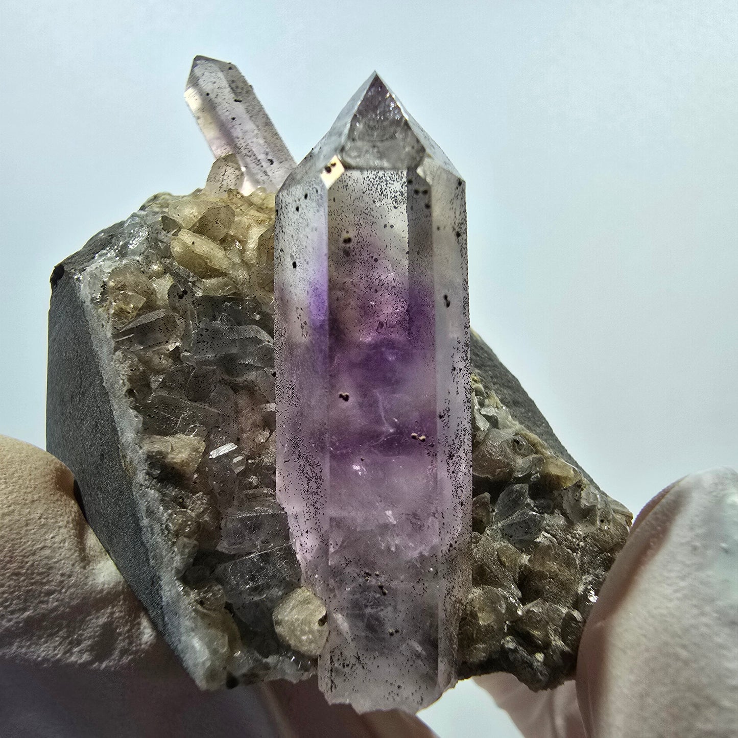Seltene Phantom Amethyst, Hämatit auf Matrix Stufe Goboboseb, Namibia 53*33*33mm