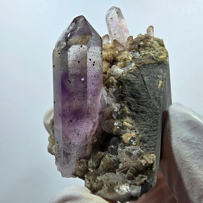Seltene Phantom Amethyst, Hämatit auf Matrix Stufe Goboboseb, Namibia 53*33*33mm